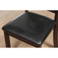 HomeRoots 18" x 22" x 41" Black And Espresso Side Chair In Set Of Two