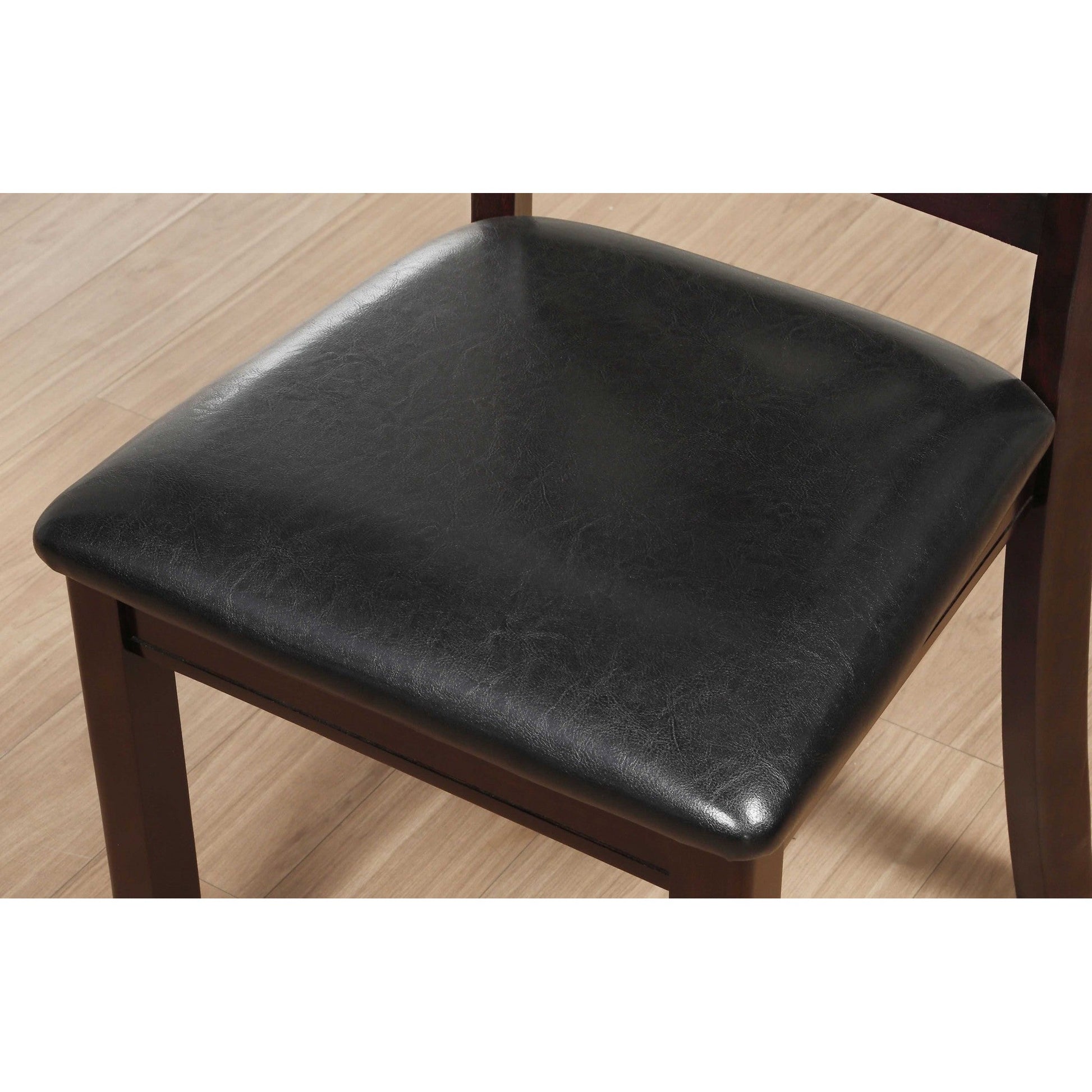 HomeRoots 18" x 22" x 41" Black And Espresso Side Chair In Set Of Two