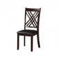 HomeRoots 18" x 22" x 41" Black And Espresso Side Chair In Set Of Two