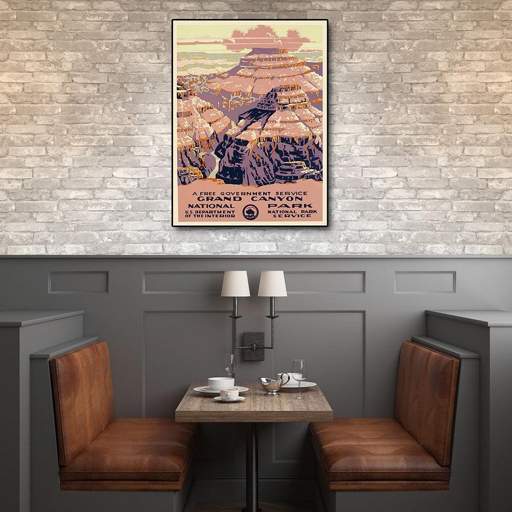 HomeRoots 18" x 24" Grand Canyon c1938 Vintage Travel Poster Wall Art