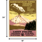 HomeRoots 18" x 24" Lassen Volcanic National Park Vintage Travel Poster Wall Art