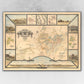 HomeRoots 18" x 24" Map of Tombstone Mining District Vintage Travel Poster Wall Art