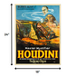 HomeRoots 18" x 24" Master Mystifier Houdini Vintage Magic Poster Wall Art