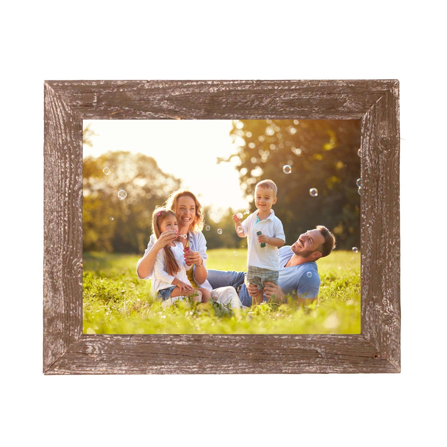 HomeRoots 18" x 24" Rustic Farmhouse Espresso Wood Frame