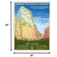 HomeRoots 18" x 24" Zion National Park c1938 Vintage Travel Poster Wall Art