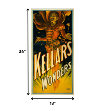 HomeRoots 18" x 36" Keller's Wonders Vintage Magic Poster Wall Art