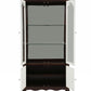 HomeRoots 18" x 39" x 78" Wood Curio Cabinet in Walnut and White Finish