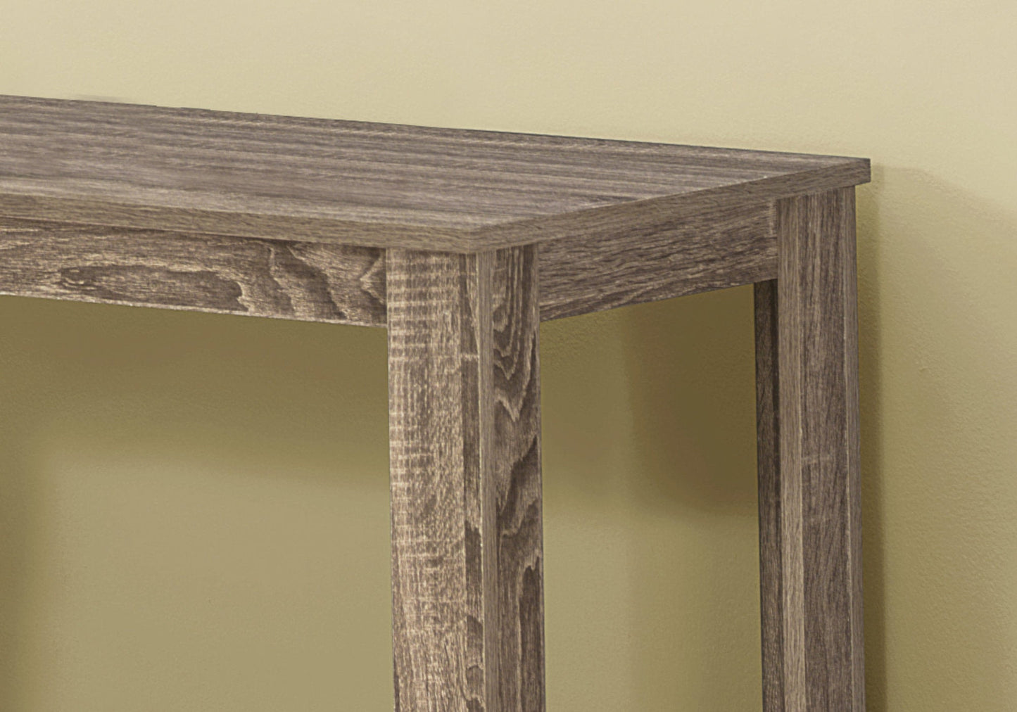 HomeRoots 18" x 44" x 28" Accent Table in Dark Taupe Finish