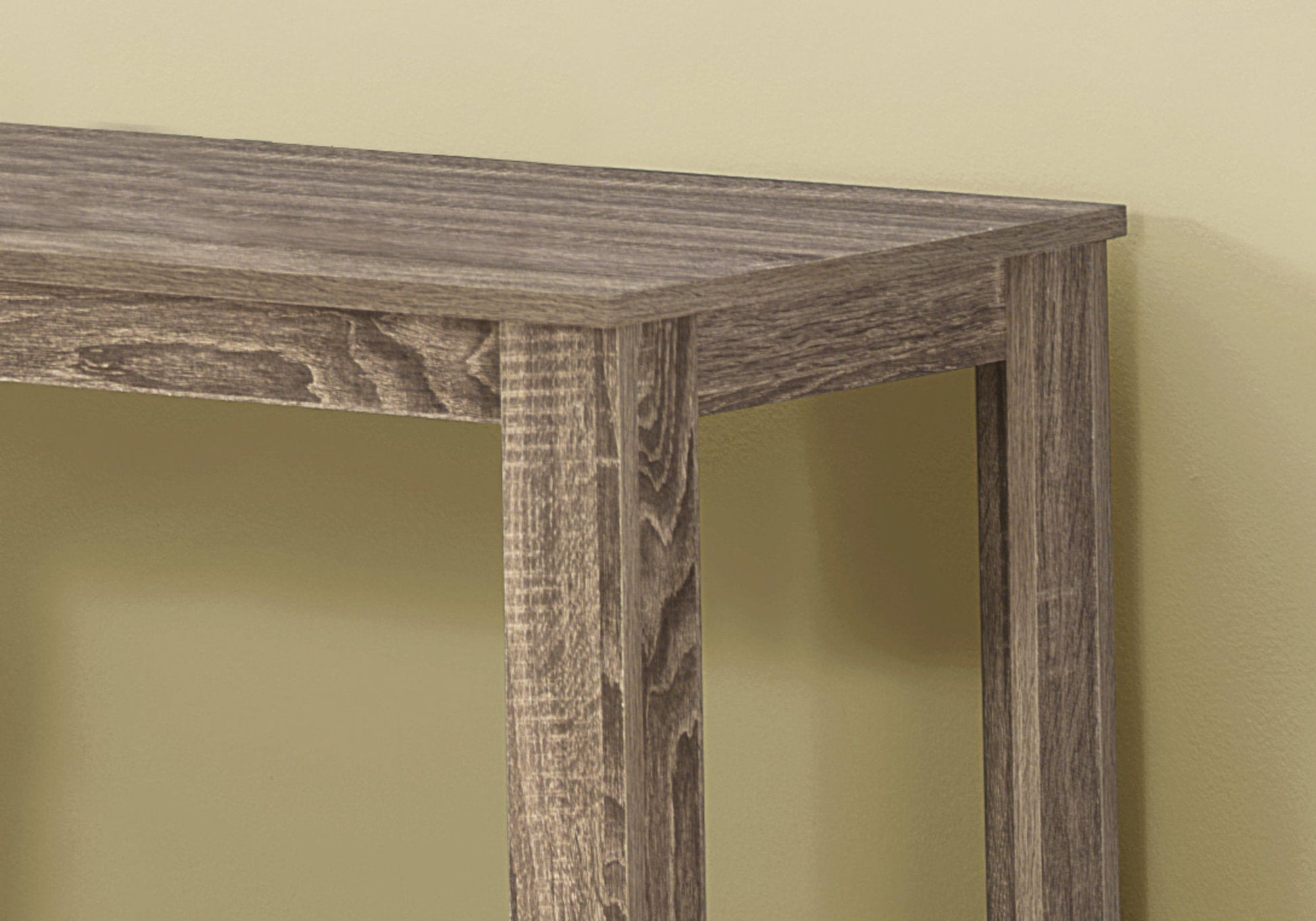 HomeRoots 18" x 44" x 28" Accent Table in Dark Taupe Finish