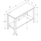 HomeRoots 18" x 44" x 28" Accent Table in Dark Taupe Finish