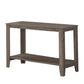 HomeRoots 18" x 44" x 28" Accent Table in Dark Taupe Finish