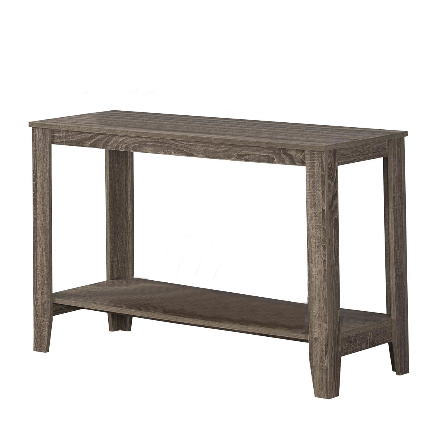 HomeRoots 18" x 44" x 28" Accent Table in Dark Taupe Finish