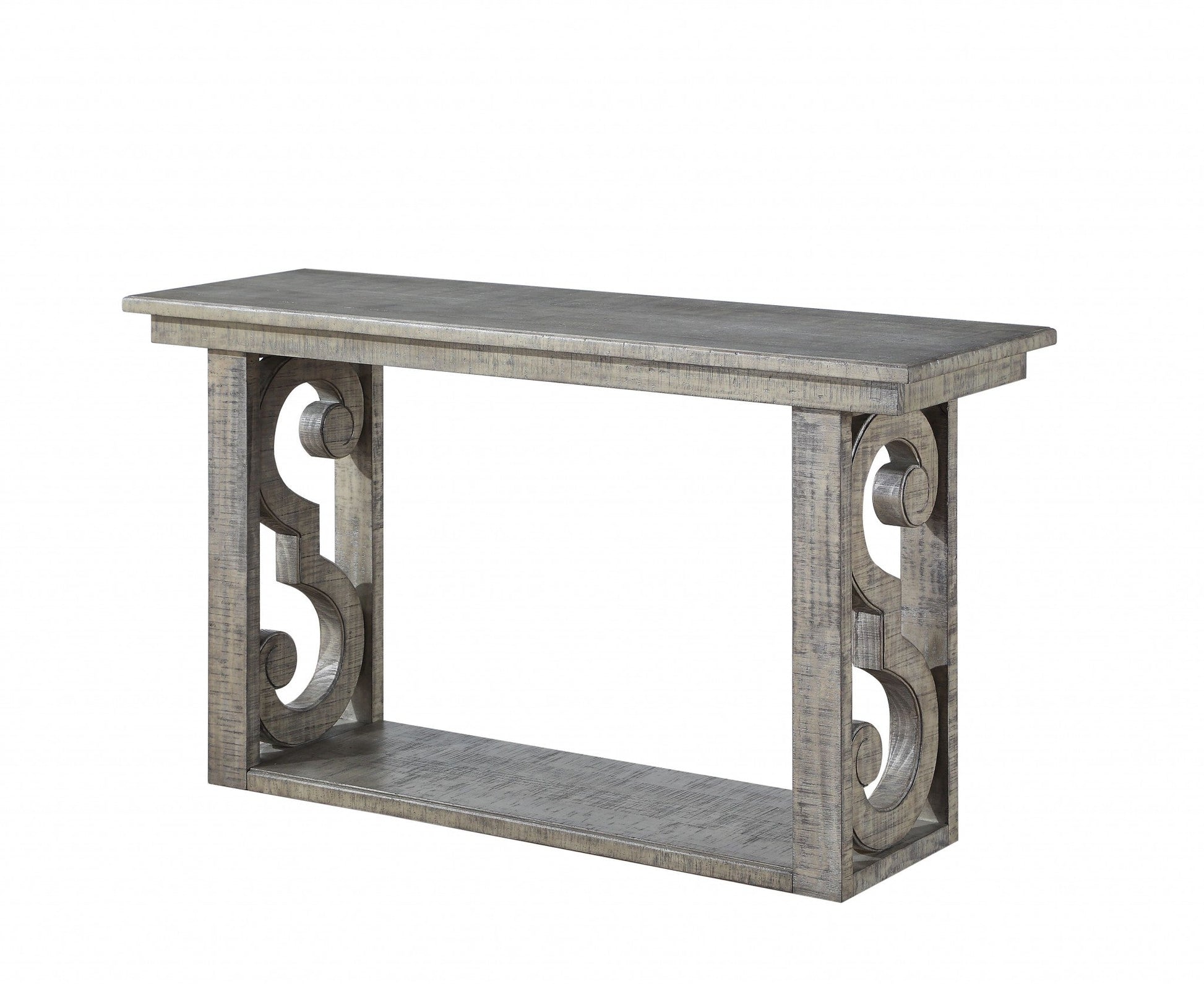 HomeRoots 18" x 52" x 30" Salvaged Natural Wood Sofa Table