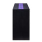 HomeRoots 18" x 52" x 34" Wood Led Glass Server With Black Finish