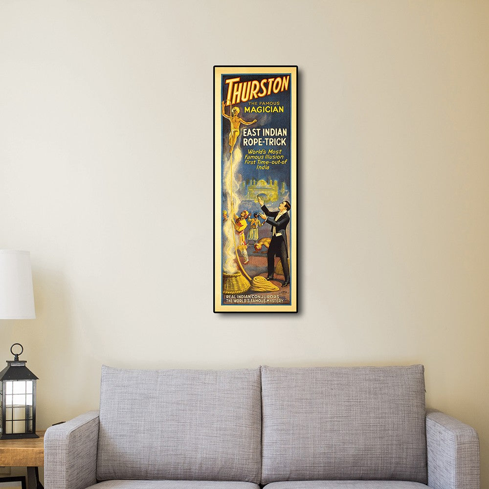 HomeRoots 18" x 54" Thurston Rope Trick Vintage Magic Poster Wall Art