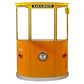 HomeRoots 18" x 70.5" x 49.5" London Tram Bar With Yellow And Orange Finish