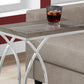HomeRoots 18.25" x 10.25" x 25" MDF Laminate Metal Accent Table in Dark Taupe Finish