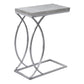 HomeRoots 18.25" x 10.25" x 25" MDF Laminate Metal Accent Table in Grey Finish