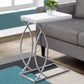HomeRoots 18.25" x 10.25" x 25" MDF Metal Accent Table in White Finish