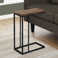 HomeRoots 18.25" x 10.25" x 25.25" Particle Board Metal Accent Table With Brown and Black Finish