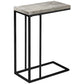 HomeRoots 18.25" x 10.25" x 25.25" Particle Board Metal Accent Table With Grey and Black Finish