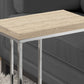 HomeRoots 18.25" x 10.25" x 25.25" Particle Board Metal Accent Table With Natural Finish