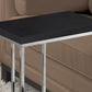 HomeRoots 18.25" x 10.25" x 25.25" Particle Board Metal Accent Table in Cappuccino Finish