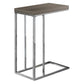 HomeRoots 18.25" x 10.25" x 25.25" Particle Board Metal Accent Table in Dark Taupe Finish
