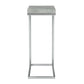 HomeRoots 18.25" x 10.25" x 25.25" Particle Board Metal Accent Table in Grey Finish