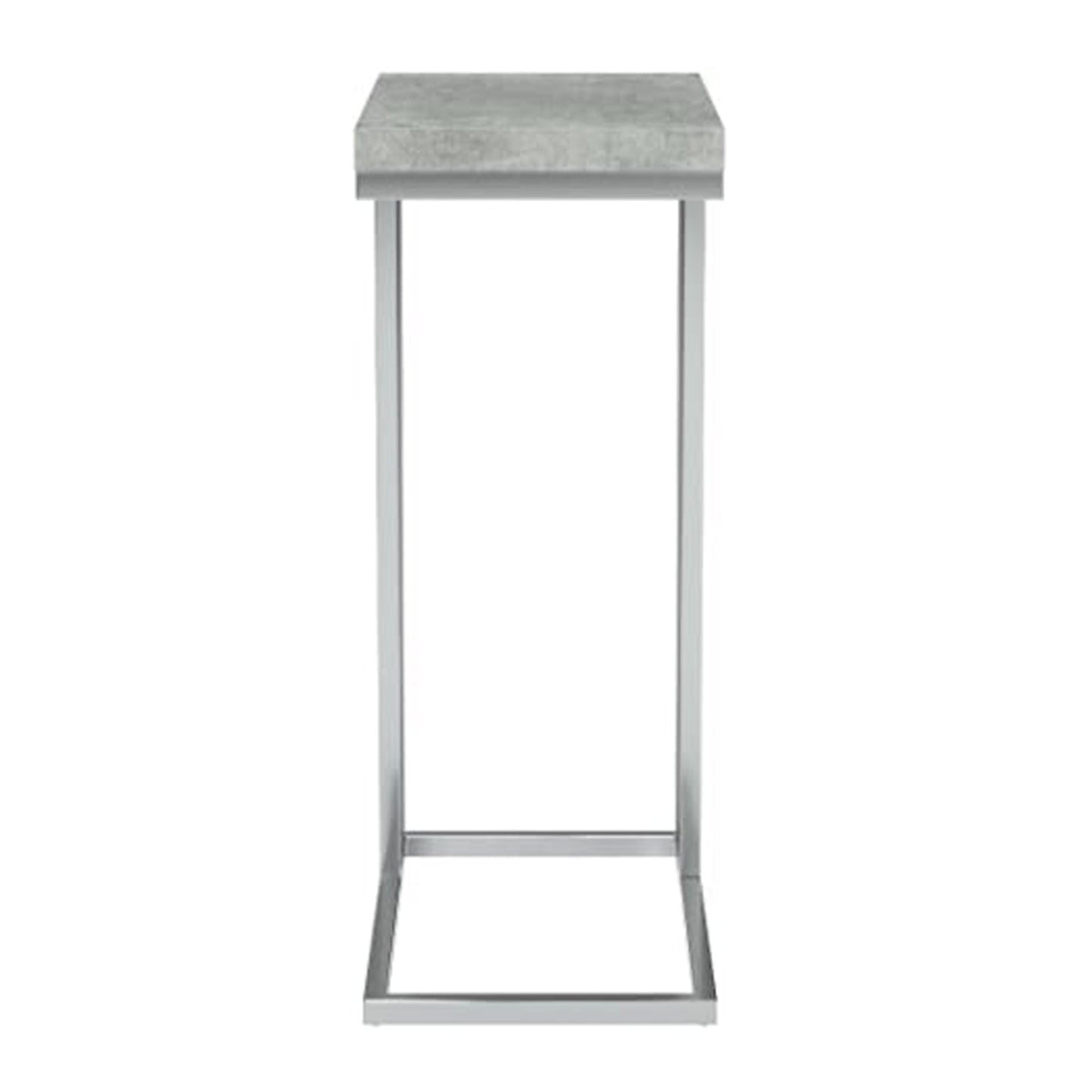 HomeRoots 18.25" x 10.25" x 25.25" Particle Board Metal Accent Table in Grey Finish