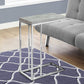HomeRoots 18.25" x 10.25" x 25.25" Particle Board Metal Accent Table in Grey Finish