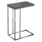 HomeRoots 18.25" x 10.25" x 25.25" Particle Board Metal Accent Table in Grey Finish