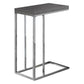 HomeRoots 18.25" x 10.25" x 25.25" Particle Board Metal Accent Table in Grey Finish