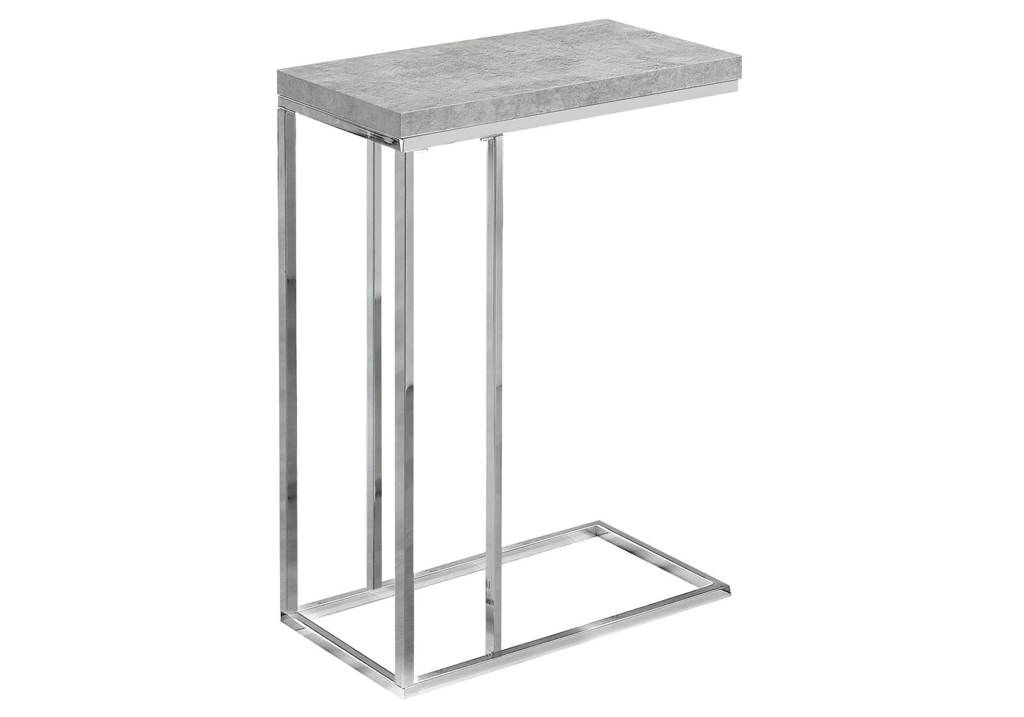 HomeRoots 18.25" x 10.25" x 25.25" Particle Board Metal Accent Table in Grey Finish