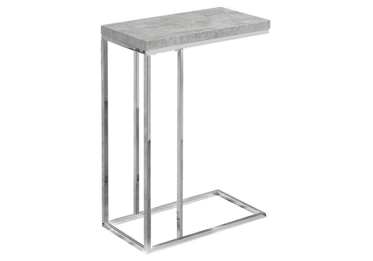 HomeRoots 18.25" x 10.25" x 25.25" Particle Board Metal Accent Table in Grey Finish