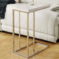 HomeRoots 18.25" x 10.25" x 25.25" Particle Board Metal Accent Table in White Finish