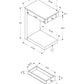 HomeRoots 18.25" x 12" x 24" Hollow Core Accent Table in Dark Taupe Finish