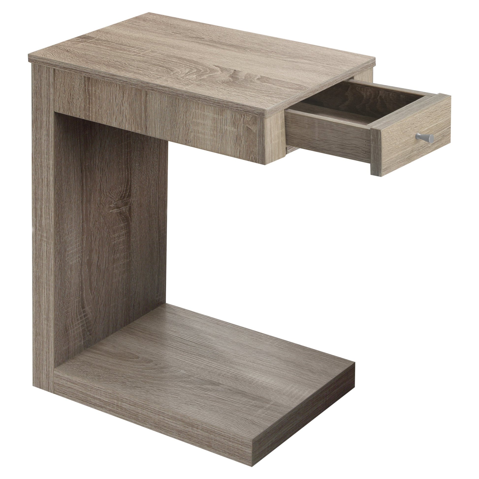 HomeRoots 18.25" x 12" x 24" Hollow Core Accent Table in Dark Taupe Finish