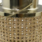 HomeRoots 18.5" Large Metal Hurricane Candle Holder in Cane