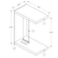 HomeRoots 18.5" x 10.25" x 24.75" Tempered Glass Accent Table in White Finish