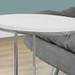 HomeRoots 18.5" x 12" x 25" Particle Board Metal Accent Table in White Finish