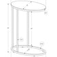 HomeRoots 18.5" x 12" x 25" Particle Board Metal Accent Table in White Finish