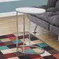 HomeRoots 18.5" x 12" x 25" Particle Board Metal Accent Table in White Finish