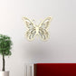 HomeRoots 18.5" x 23" x 4" Light Yellow Rustic Butterfly Wooden Wall Decor