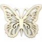 HomeRoots 18.5" x 23" x 4" Light Yellow Rustic Butterfly Wooden Wall Decor