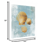 HomeRoots 19" Blue Seashell Treasures Giclee Wrap Canvas Wall Art