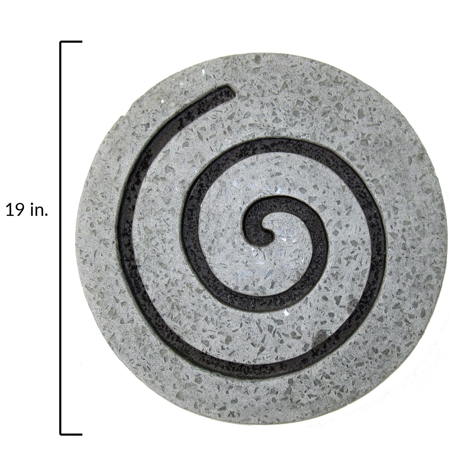 HomeRoots 19 Gray Round Modern Spiral Wall Art