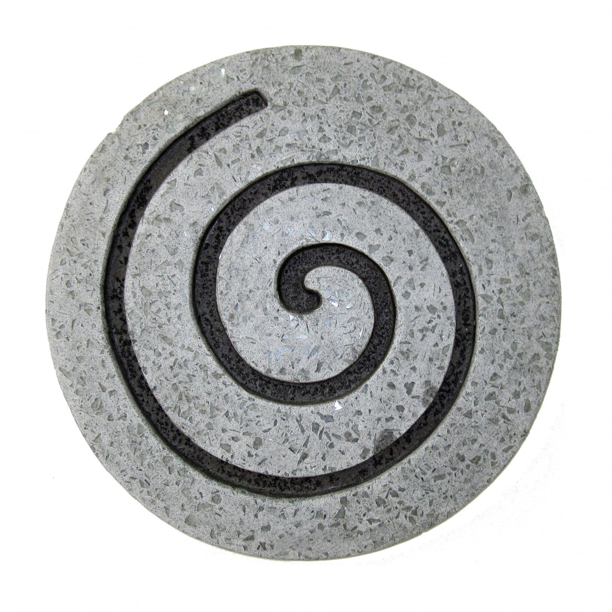 HomeRoots 19 Gray Round Modern Spiral Wall Art