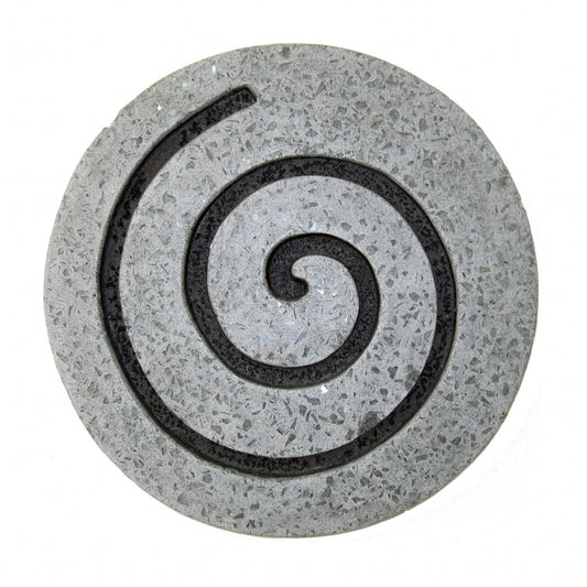 HomeRoots 19 Gray Round Modern Spiral Wall Art