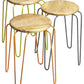 HomeRoots 19" Iron Backless Bar Chair in Brown and Gray Finish